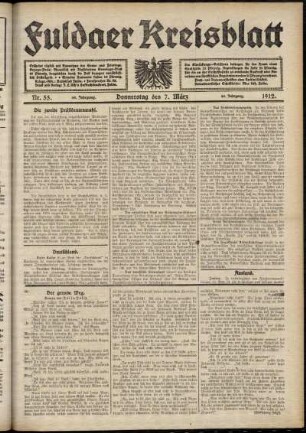 Ausgabe vom Donnerstag, den 07. März 1912.