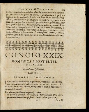 Concio XXIX. Dominica I. Post SS. Trinitatem.