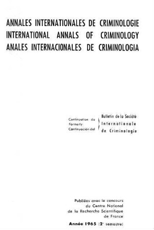 Annales internationales de criminologie