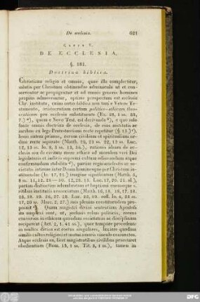 Caput V. De Ecclesia.