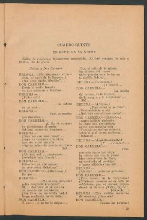 Cuadro quinto - Un grito en la noche