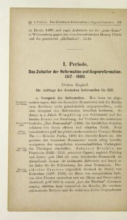 I. Periode. Das Zeitalter der Reformation und Gegenreformation. 1517-1660