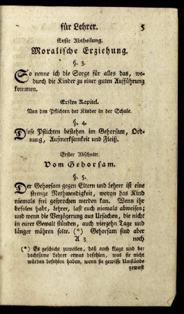 Erste Abtheilung. Moralische Erziehung