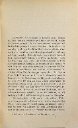 Ein Beitrag zur Pathogenese der Pericarditis