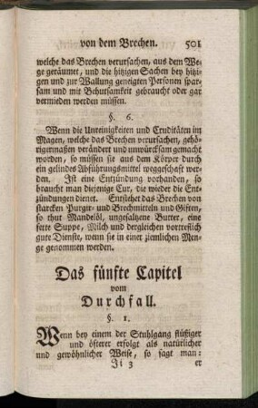 Das fünfte Capitel vom Durchfall