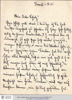 Brief vom 06.12.1905