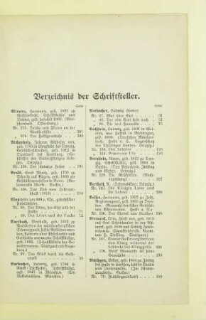 Verzeichnis der Schriftsteller