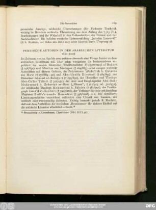 Persische Autoren In Der Arabischen Literatur (850—1000)