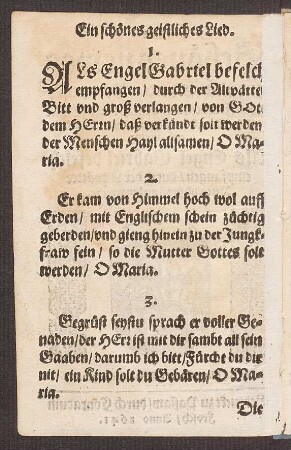 Ein schœnes geistliches Lied.