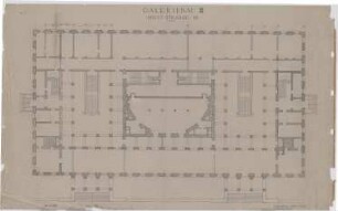 Troost, Paul Ludwig; München, Arcisstr. 12; Führerbau der NSDAP - Galeriebau II (Grundriss EG)