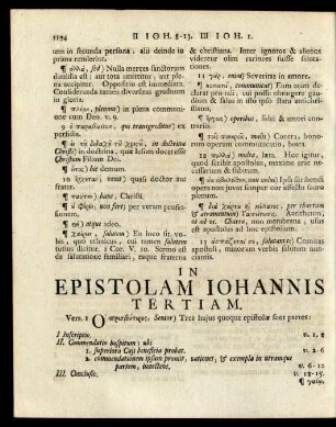 In Epistolam Iohannis Tertiam