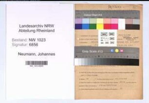 Entnazifizierung Johannes Neumann , geb. 28.09.1906 (Beamter)