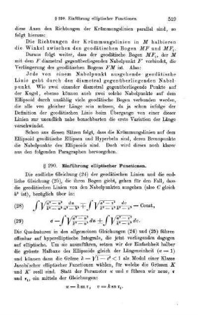 § 290. Einführung elliptischer Functionen.