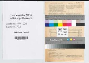 Entnazifizierung Josef Kehren , geb. 14.03.1904 (Sparkassenangest.)
