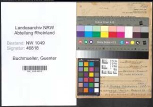 Entnazifizierung Guenter Buchmueller , geb. 04.10.1909 (Kaufmaennischer Angestellter)