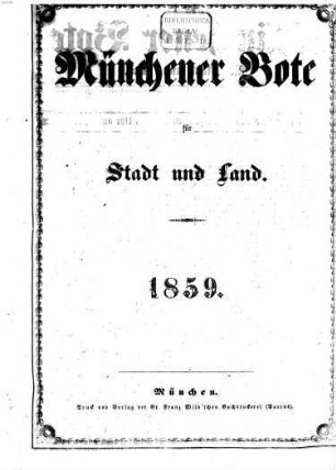 Münchener Bote für Stadt und Land. 1859, 1859