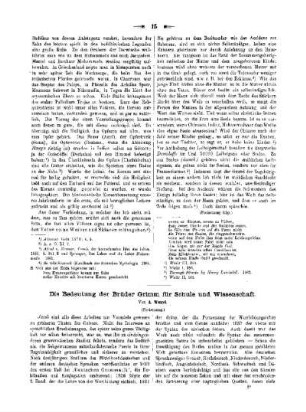 Der Bedeutung der Brüder Grimm für Schule und Wissenschaft : (Fortsetzung)