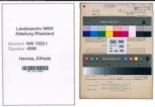 Entnazifizierung Elfriede Hennes, geb. 01.04.1907 (Sekretaerin)