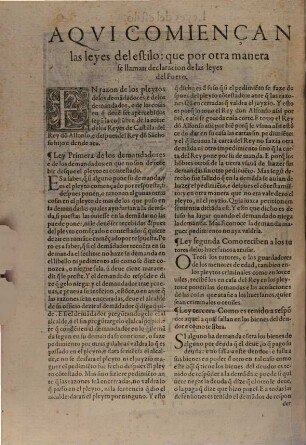 Las Leyes Del Estilo, Y declaraciones sobre las leyes del Fuero