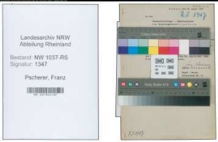 Entnazifizierung Franz Pscherer , geb. 24.10.1907 ()