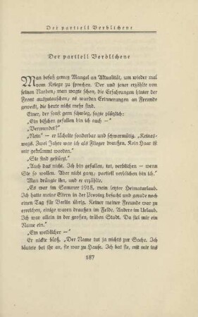 Der partiell Verblichene