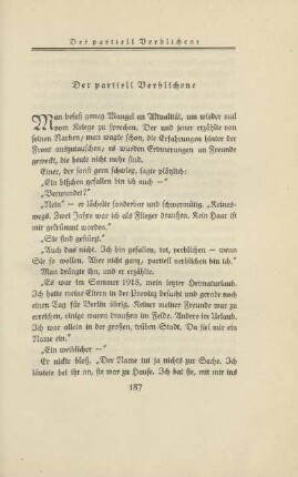Der partiell Verblichene