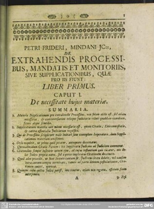 Libri Primi de extrahendis Processibus