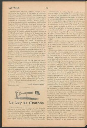 La Ley de Malthus