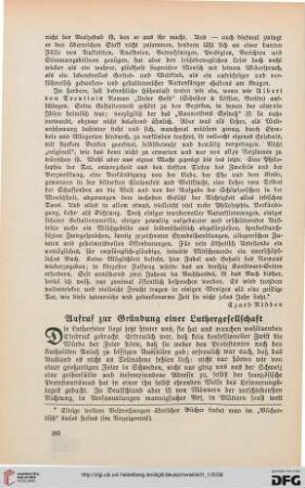 31: Aufruf zur Gründung einer Luthergesellschaft