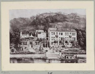 Die Villa Carola "Sendigs Hotel" (heute Parkhotel) in Schandau (Bad Schandau, Rudolph-Senidg-Straße) in der Sächsischen Schweiz