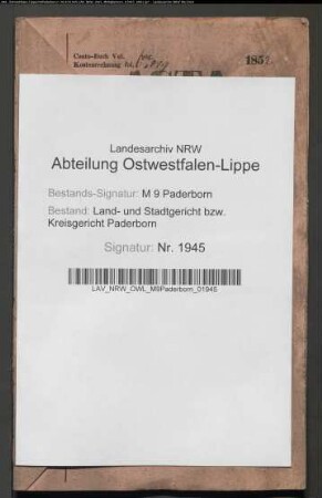 Erblasser: Förster, Franz; Erblasser: null: