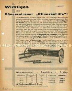 Neuer Düngerstreuer