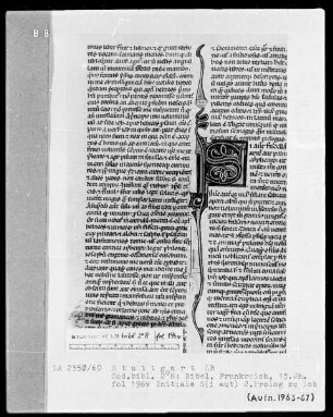 Bibel — Initiale S(i aut), Folio 196verso