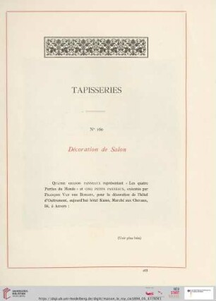 Tapisseries (Nr. 160)
