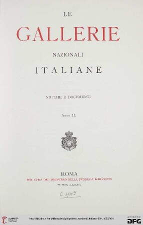2: Le Gallerie nazionali italiane: notizie e documenti