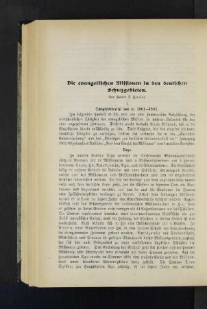 Die evangelischen Missionen in den deutschen Schutzgebieten.