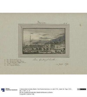 Berlin. Die Friedrichsbrücke. im Jahr 1791.