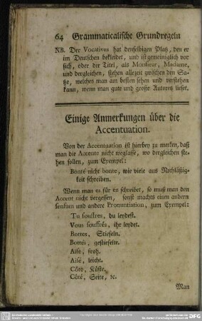 Einige Anmerkungen über die Accentuation