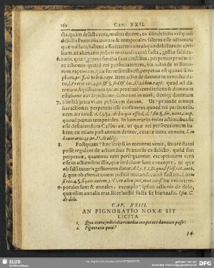 Cap. XXIII. An Pignoratio Nonae Sit Licita