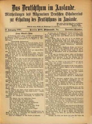 Das Deutschtum im Ausland : Vierteljahresschr. d. Vereins für d. Deutschtum im Ausland (Allgemeiner Deutscher Schul-Verein, e.V.). 17. 1898