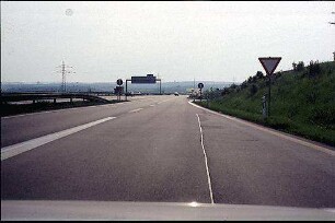Ausfahrt aus Tangente (Dornstadt Richtung Stuttgart)