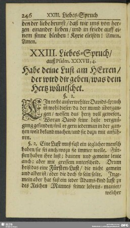 XXIII. Liebes-Spruch, auß Psalm. XXXVII, 4
