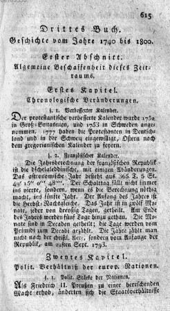 Drittes Buch. Geschichte vom Jahre 1740 bis 1800