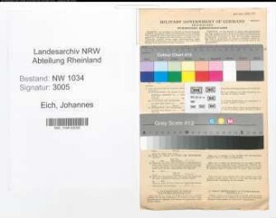 Entnazifizierung Johannes Eich , geb. 00.00.0000 (Arzt)
