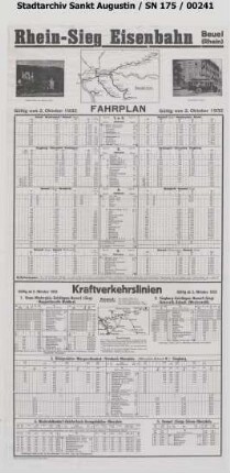 Aushangfahrplan RSE, Bahn und Bus