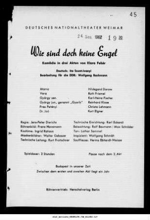 Wir sind doch keine Engel