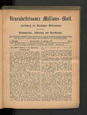 21. Februar 1912. Nr 2.