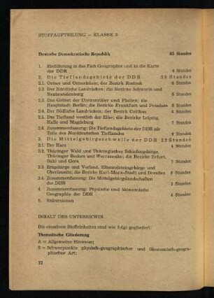 Stoffverteilung - Klasse 5