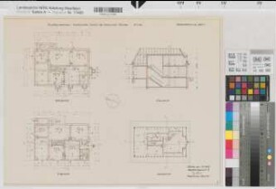 Münster (Münster) Anatomisches Institut der Universität Tierpflegerwohnhaus Bestandszeichnung Blatt 1 Grundrisse, Längenschnitt 1956 1 : 100 40 x 53 kol. Pause Staatshochbauamt für die Universität Münster 1.31