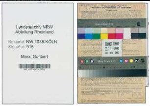 Entnazifizierung Guitbert Marx , geb. 23.10.1911 (Beamter)